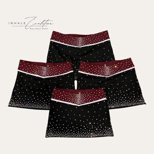 Rebel Competion Skirt Skort - Black and Burgundy size small